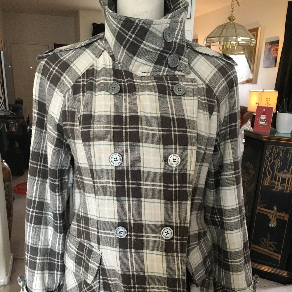 Wool Plaid Lined Coat